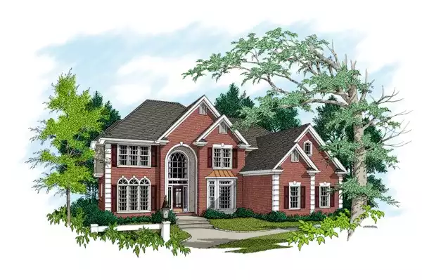 image of 2 story traditional house plan 6327